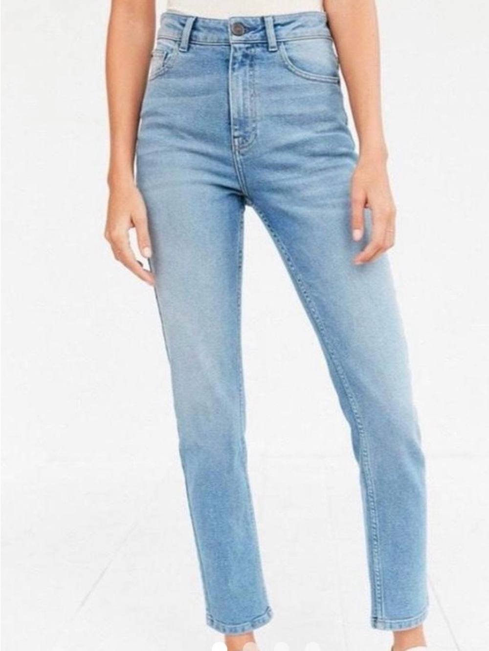 BDG Light Blue High-Rise Girlfriend Cropped Jeans